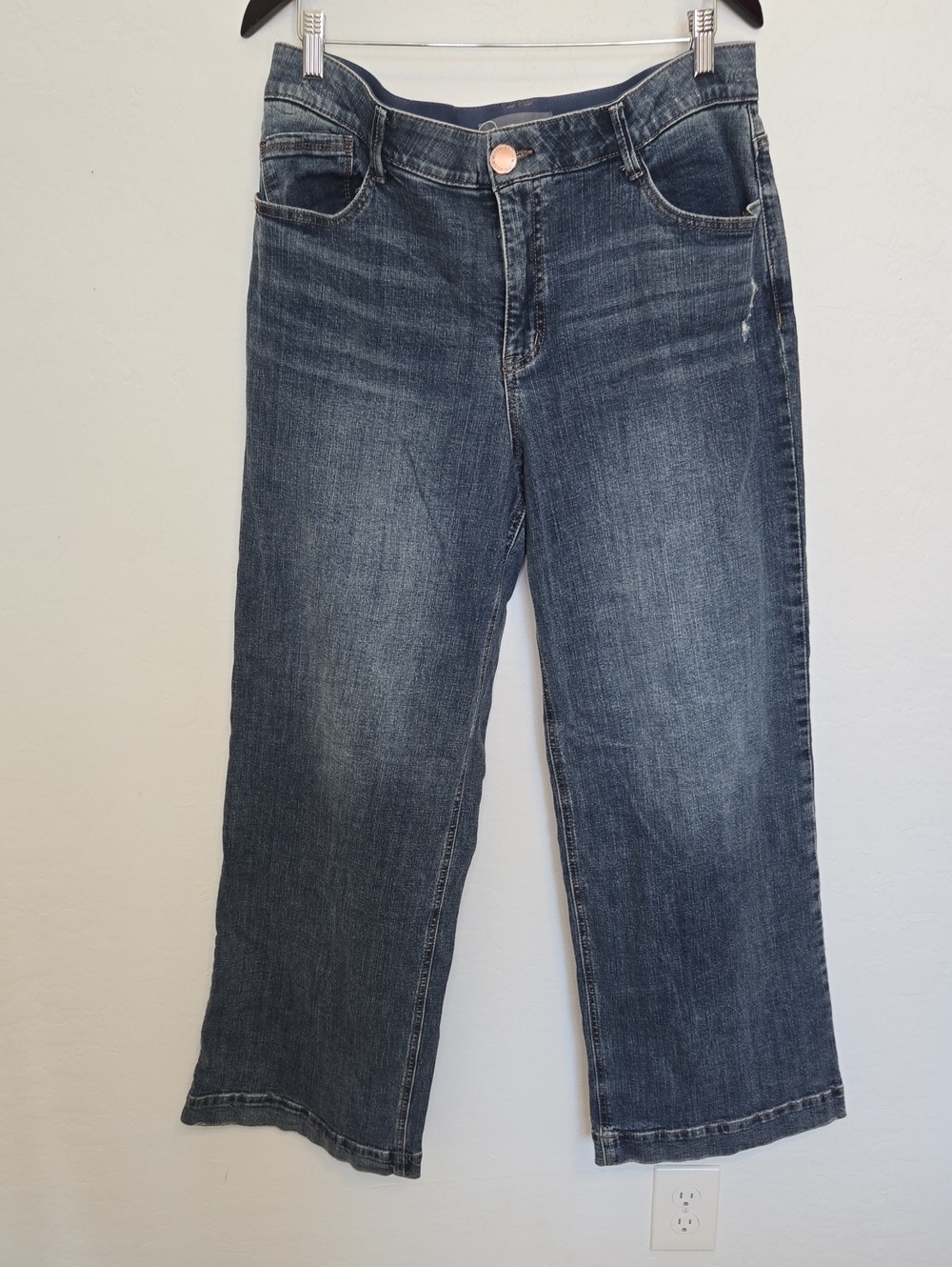 Wit & Wisdom Medium Wash Blue Wide Leg Jeans - Picture 5 of 14